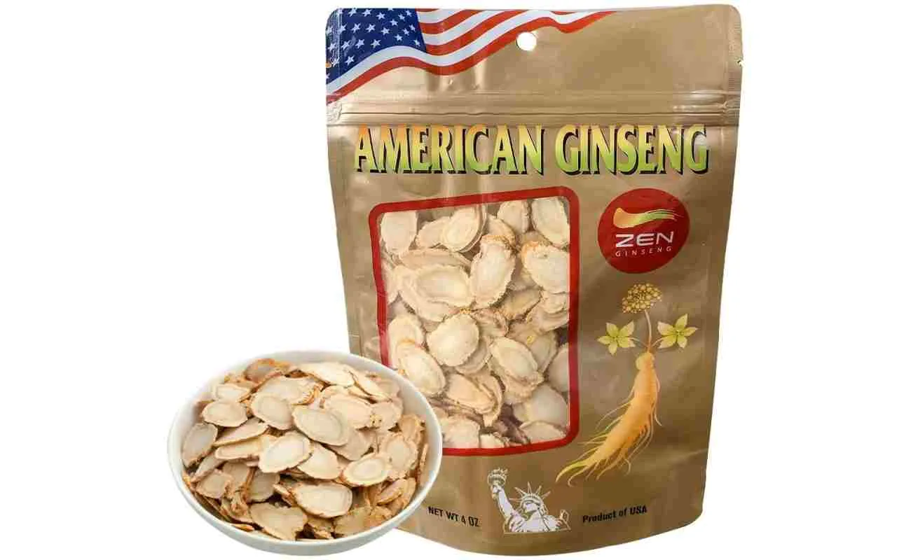 1袋美国威斯康辛人参片（4盎司/袋）西洋参/花旗参Panax Ginseng。增强男性和女性的身体免疫力、能量和耐力