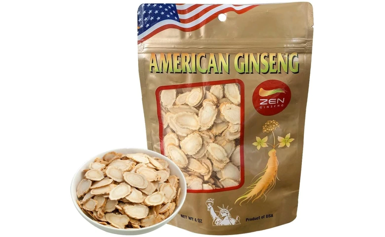 1 Bag of American Wisconsin Ginseng Slices (4oz/Bag) 西洋参/花旗参 Panax Ginseng. Boosts Body Immunity, Energy & Stamina for Man & Women