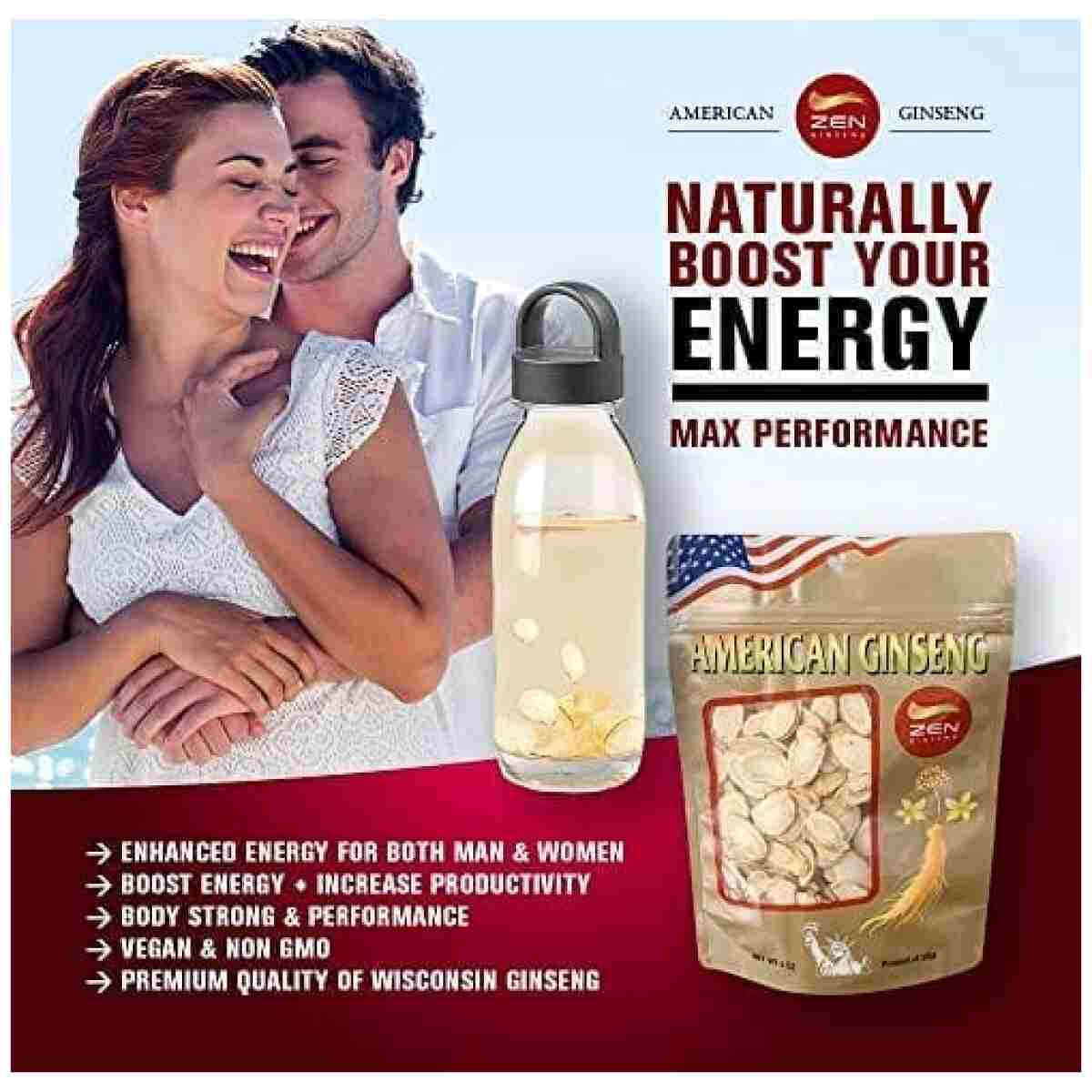 1 Bag of American Wisconsin Ginseng Slices (4oz/Bag) 西洋参/花旗参 Panax Ginseng. Boosts Body Immunity, Energy & Stamina for Man & Women
