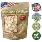 1袋美国威斯康辛人参片（4盎司/袋）西洋参/花旗参Panax Ginseng。增强男性和女性的身体免疫力、能量和耐力