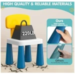 2 Pcs Plastic Toddler Chairs: Kids Chair for Table Birthday Gifts Step Stool Lightweight Indoor Outdoor School Playroom Nursery Beach Camping Activity Small Chair for Kids Boys...