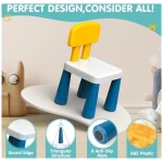 2 Pcs Plastic Toddler Chairs: Kids Chair for Table Birthday Gifts Step Stool Lightweight Indoor Outdoor School Playroom Nursery Beach Camping Activity Small Chair for Kids Boys...