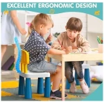2 Pcs Plastic Toddler Chairs: Kids Chair for Table Birthday Gifts Step Stool Lightweight Indoor Outdoor School Playroom Nursery Beach Camping Activity Small Chair for Kids Boys...