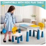 2 Pcs Plastic Toddler Chairs: Kids Chair for Table Birthday Gifts Step Stool Lightweight Indoor Outdoor School Playroom Nursery Beach Camping Activity Small Chair for Kids Boys...