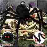 200" Halloween Spider Web + 59" Giant Spider Decorations Fake Spider with Triangular Huge Spider Web for Indoor Outdoor Halloween Decorations Yard Home Costumes Parties Haunted...