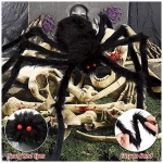200" Halloween Spider Web + 59" Giant Spider Decorations Fake Spider with Triangular Huge Spider Web for Indoor Outdoor Halloween Decorations Yard Home Costumes Parties Haunted...