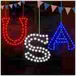 3 Pack 4th of July Window Lights Decorations, 138 LEDs "USA" Sign Memorial Day Decorations Window Silhouette for Independence Day Holiday Indoor Outdoor Tree Wall Door Window...