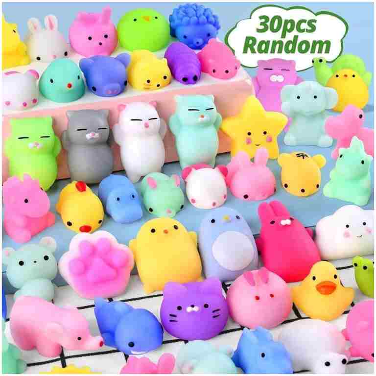 30Pcs Mochi Squishy Toys Kids Party Favors Mini Kawaii Squishies Stress Relief Toy Treasure Box Classroom Prizes Valentines Gifts Easter Egg Fillers Goodie Bag Stocking Stuffers...