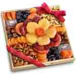 Flora 干果和坚果托盘内的礼物