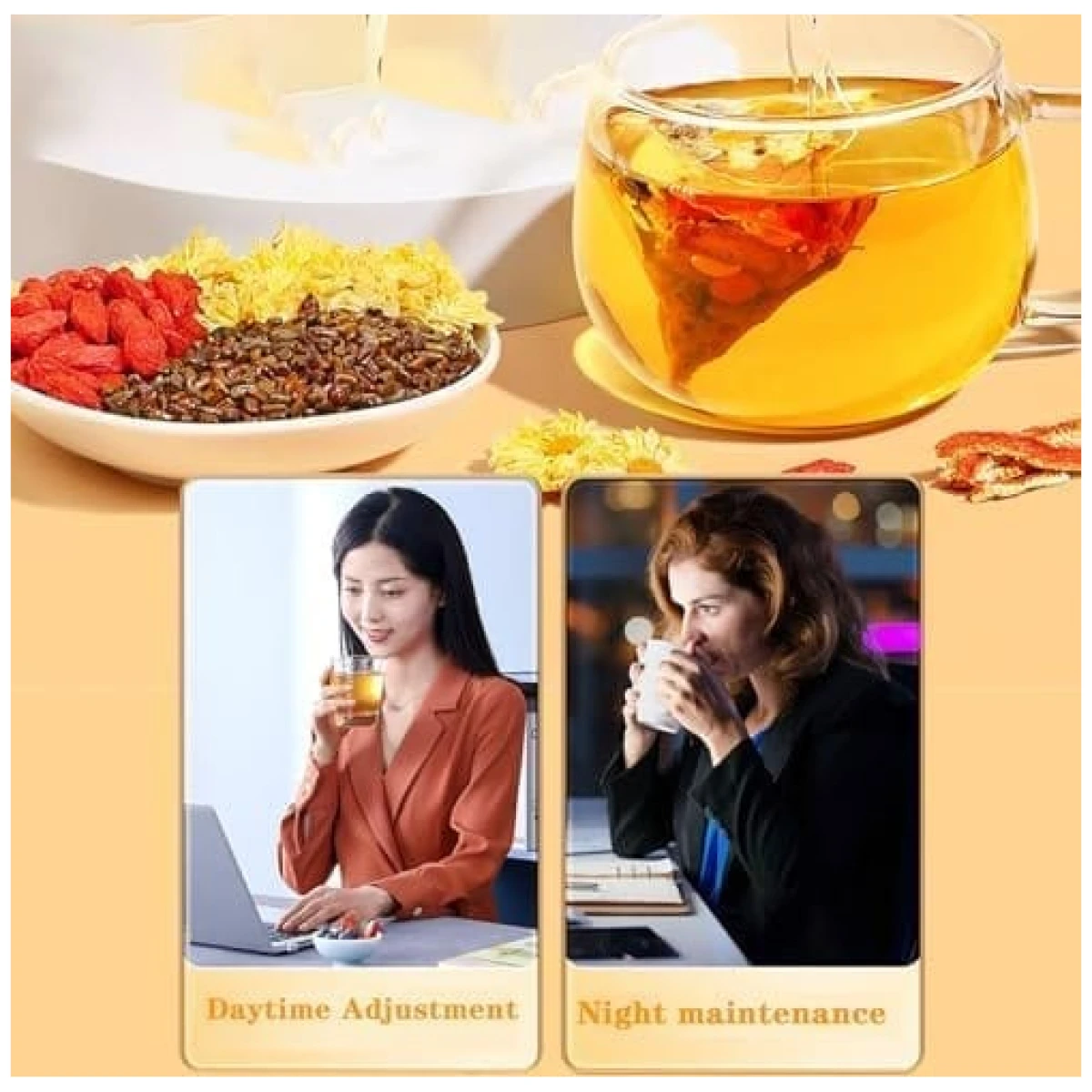 Chrysanthemum Cassia Seed Tea 300g Combination of Floral Tea Chrysanthemum, Cassia seed, Burdock Root, Goji berry, Honeysuckle, Osmanthus Herbal Tea 菊花决明子茶 菊花 枸杞 决明子金银花 桂花 牛蒡根