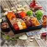Dried Fruit & Nuts Gift Basket Arrangement Platter, Gourmet Food Snack Box, For Fathers Day, Birthday Care Package, Healthy Kosher - Her Him - 12 Snackberry Assortment (Single)