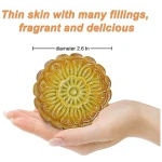 KWOLYKIM Cantonese Mooncake Lotus Seed Paste Flavor 2024 Mid-Autumn Festival Moon cake 3.5oz each,Set of 4 蓮蓉味月餅100g四個