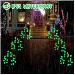 Solar Halloween Eyeball Pathway Lights Decorations, 3D Lighted Eyeball Stake Lights, 2 Pack 40 LED Halloween Lights, Outdoor Waterproof for Garden, Pathway and Yard Decoration