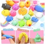 Squishies 40pcs Mochi Squishy Toys Party Favors for Kids Mini Squishy Kawaii Fidget Toys Stress Relief Treasure Box Toys for Classroom Prizes Kids Easter Egg Fillers Goodie Bag...