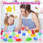 Squishies 40pcs Mochi Squishy Toys Party Favors for Kids Mini Squishy Kawaii Fidget Toys Stress Relief Treasure Box Toys for Classroom Prizes Kids Easter Egg Fillers Goodie Bag...