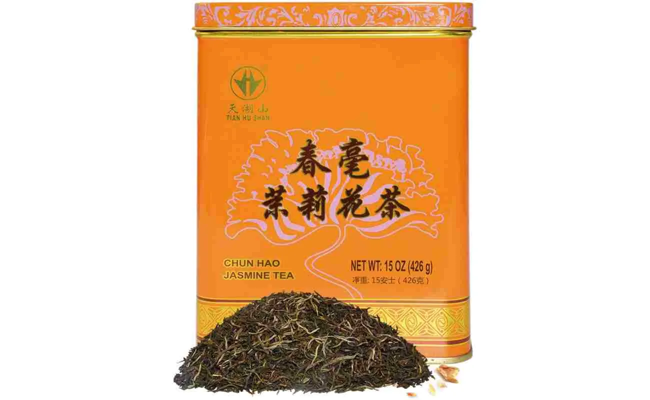天湖山优质茉莉花绿茶散叶 15 盎司（426 克）