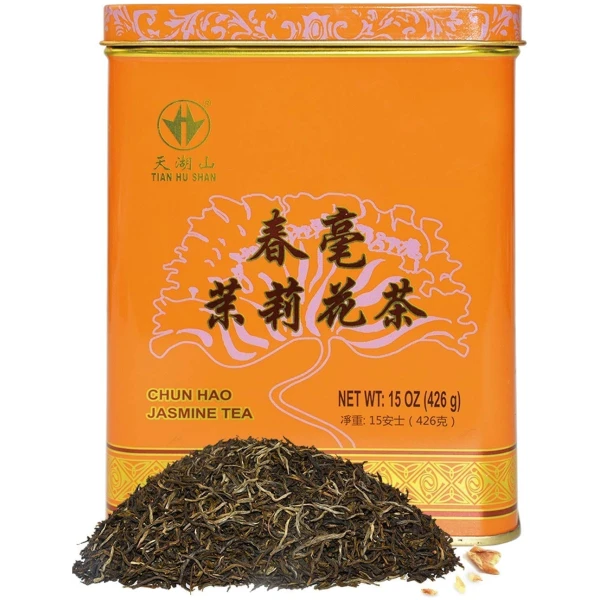 TIAN HU SHAN Premium Jasmine Green Tea Loose Leaf 15 Ounce (426g)