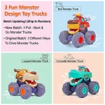 Toy Cars for 1 Year Old Boy Gifts Monster Trucks Boys Toys for 1 2 3 Year Old Boys Girls Kids Toddler Car Toy Trucks Baby Boy Toys 12-18 Months Pull Back Cars for Toddlers 1-3...