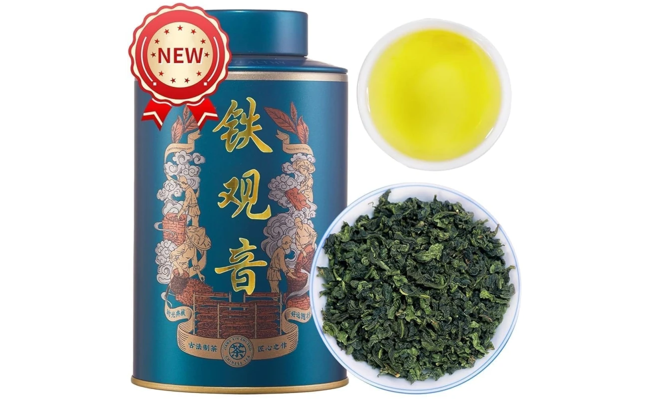XIXICHA Anxi Tie Guan Yin Oolong Tea Tieguanyin Tea Iron Goddess Oolong Tea Long Lasting Orchid Fragrance Premium Chinese tea High Mountain oolong Tea Grade AAA 安溪铁观音 浓香型...