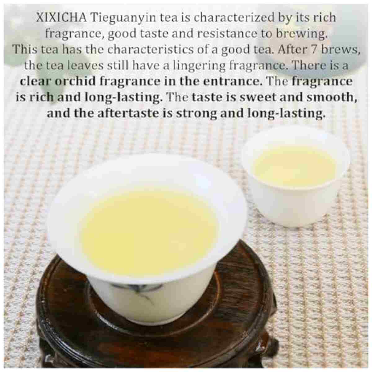 XIXICHA Anxi Tie Guan Yin Oolong Tea Tieguanyin Tea Iron Goddess Oolong Tea Long Lasting Orchid Fragrance Premium Chinese tea High Mountain oolong Tea Grade AAA 安溪铁观音 浓香型...
