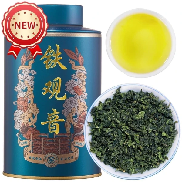 XIXICHA Anxi Tie Guan Yin Oolong Tea Tieguanyin Tea Iron Goddess Oolong Tea Long Lasting Orchid Fragrance Premium Chinese tea High Mountain oolong Tea Grade AAA 安溪铁观音 浓香型...
