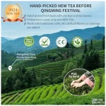 XIXICHA Longjing Green Tea 2024 New Tea Grade AAA Dragon Well Green Tea Loose Leaf Hangzhou Dragonwell Tea Chinese Green Tea Fresh Bean Aroma 龙井茶 绿茶 明前龙井 中国茶叶 4.23oz/120g