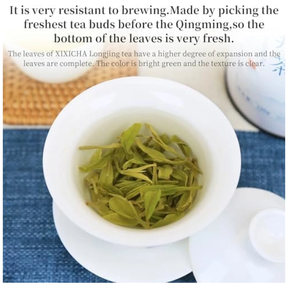 XIXICHA Longjing Green Tea 2024 New Tea Grade AAA Dragon Well Green Tea Loose Leaf Hangzhou Dragonwell Tea Chinese Green Tea Fresh Bean Aroma 龙井茶 绿茶 明前龙井 中国茶叶 4.23oz/120g