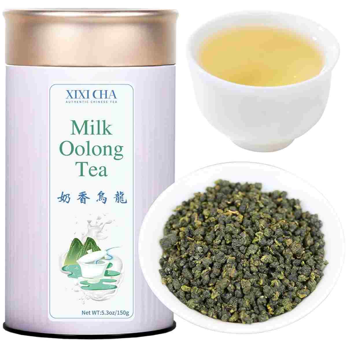 XIXICHA Milk Oolong Tea Loose Leaf Jin Xuan Milk Oolong Tea Taiwan Tea Taiwan Oolong Tea High Mountain Taiwan Gaoshan Ulong Tea Taiwanese Natural Milk and Creamy Aroma,Taste...
