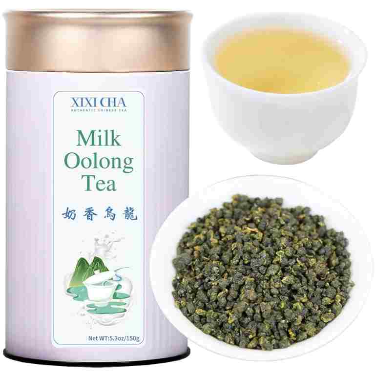 XIXICHA Milk Oolong Tea Loose Leaf Jin Xuan Milk Oolong Tea Taiwan Tea Taiwan Oolong Tea High Mountain Taiwan Gaoshan Ulong Tea Taiwanese Natural Milk and Creamy Aroma,Taste...