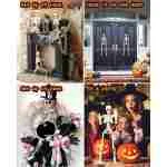 5 Pack Skeletons Halloween Decorations,16in Full Body Posable Joints Halloween Skeleton Decor with 22 Spiders& Cobweb Outdoor Halloween Decorations Indoor Spooky Party Props...