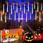 Halloween Decorations, 20pcs Floating Candles with Wand Remote, Flickering Warmer Light Flameless Candles, Magic Hanging Candles with DIY Sticker, Halloween Decorations Decor...