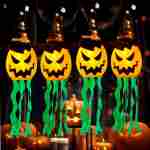 Halloween Decorations Outdoor Halloween Decor Hanging Outdoor String Lights Glowing Ghost Witch Hat Halloween Decorations Indoor Ornaments Halloween Lights for Home Tree Garden...