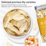 Hee Creek Dried Lily Bulb 240g (120g*2) 8.5oz herbal tea,lily bulb dried Bai He dried lily baihe,dried lily flower 百合干 无硫百合干 银耳莲子羹原料 龙牙百合