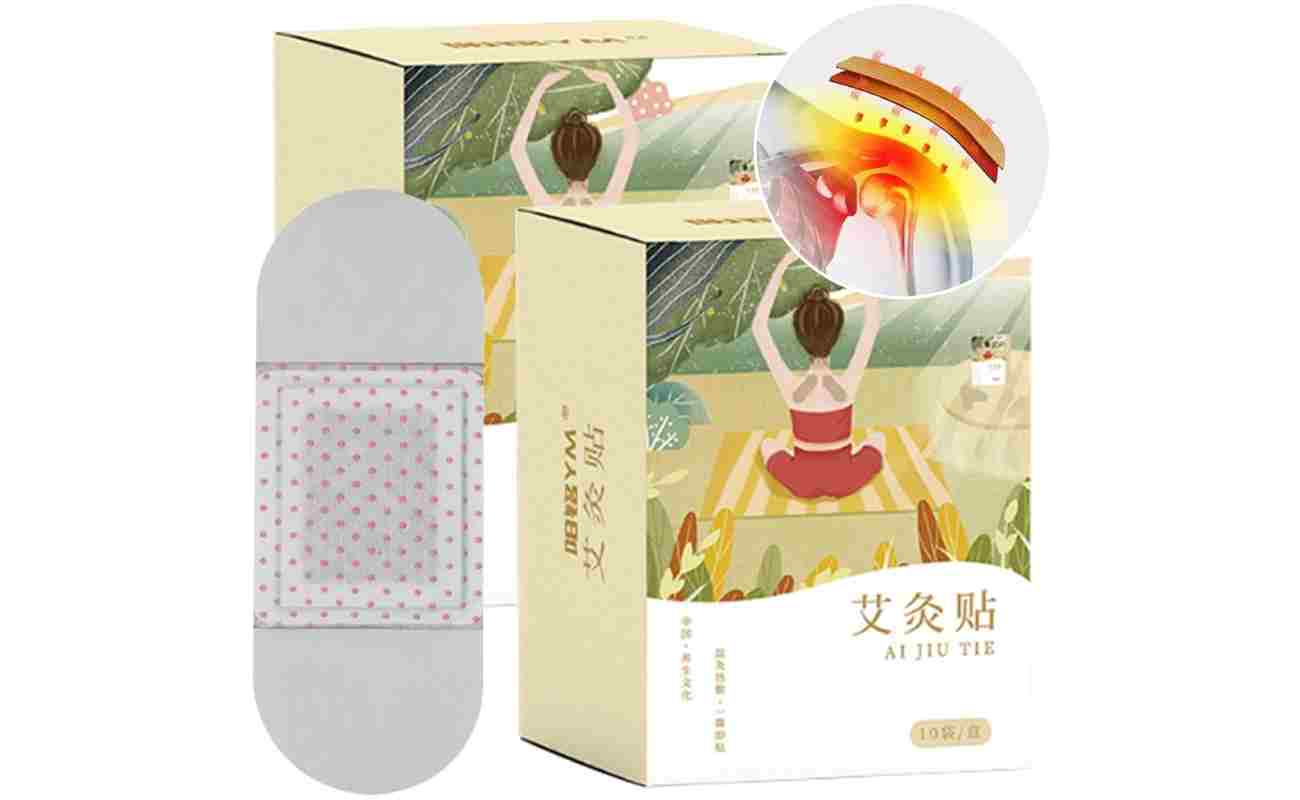 Moxibustion Patches艾灸贴 Natural Herb Self-Heating smokeless Wormwood Sticker Paste for Patch Paste for Neck, Shoulder, Back, Waist, Hand, Feet Joint (20 Packs) 艾灸贴 艾草贴