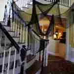 Yunfan 355" x 79" Halloween Creepy Cloth + Spider Web Halloween Decorations Outdoor Indoor Party Yard Spooky Backdrops Decor Supplies for Garden,Doorways,Haunted House,Windows,Home