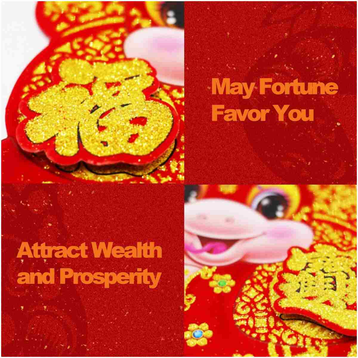 2 PCS Chinese New Year Decorations 2025, Lunar New Year Zodiac Snake Door Sticker Decorative Couplet for Home Restaurant Store Party, Spring Festival Window Cling Decal for Wall...