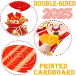 20pcs Chinese New Year Hanging Swirl Decorations 2025 Lunar New Year Decorations Spring Festival Ceiling Streamers for The Snake Chinese New Year Party Chinese Spring Festival...