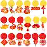 20pcs Chinese New Year Hanging Swirl Decorations 2025 Lunar New Year Decorations Spring Festival Ceiling Streamers for The Snake Chinese New Year Party Chinese Spring Festival...