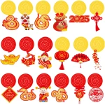 20pcs Chinese New Year Hanging Swirl Decorations 2025 Lunar New Year Decorations Spring Festival Ceiling Streamers for The Snake Chinese New Year Party Chinese Spring Festival...