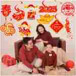 20pcs Chinese New Year Hanging Swirl Decorations 2025 Lunar New Year Decorations Spring Festival Ceiling Streamers for The Snake Chinese New Year Party Chinese Spring Festival...
