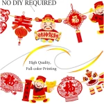 2pcs Chinese New Year Banner 2025 Red and Gold Chinese New Years Decorations Happy Chinese New Year Banner 2025 Spring Festival Party Decorations for Lunar New Year 2025 Chinese...