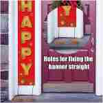 2pcs Happy New Year Porch Sign, Chinese Spring Couplets 2025 New Years Eve Banners Chinese New Year Banner Chinese Lunar New Year Decorations for Home Yard Porch Indoor Outdoor