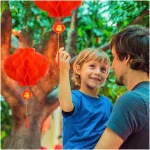 Auihiay Chinese New Year Decorations 2025, Lunar New Year Couplets Chunlian Set, Spring Festival Party Decor with Fu Character and Red Lanterns for Spring Festival Decorations