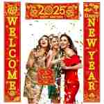 Blulu 4 Pcs Chinese New Year Decorations 2025 Lunar New Year Banner Year of the Snake Porch Sign Welcome Happy New Year Hanging Decoration for Indoor Outdoor Spring Festival...