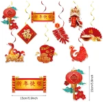 Chinese New Year Decorations 2025, 19Pcs Lunar New Year Decorations Spring Festival Hanging Swirls,Chinese Snake Decorations Red Ceiling Hanging Supplies for Chinese New Year...