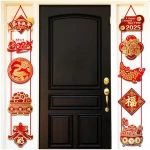 Chinese New Year Decorations 2025 Chinese New Year Snake Banner Decorations Chinese New Year Door Decor Red Gold Chinese New Years Banner Year of the Snake Lunar New Year...