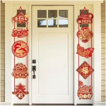 Chinese New Year Decorations 2025 Chinese New Year Snake Banner Decorations Chinese New Year Door Decor Red Gold Chinese New Years Banner Year of the Snake Lunar New Year...