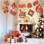 Chinese New Year Decorations 2025 Chinese New Year Snake Banner Decorations Chinese New Year Door Decor Red Gold Chinese New Years Banner Year of the Snake Lunar New Year...