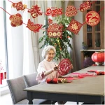 Chinese New Year Decorations 2025 Chinese New Year Snake Banner Decorations Chinese New Year Door Decor Red Gold Chinese New Years Banner Year of the Snake Lunar New Year...