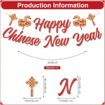 Chinese New Year Decorations 2025,include 1 No Diy Chinese New Year Banner and 16 Pcs Chinese New Year Hanging Decorations,Lunar New Year Decorations 2025 for Lunar Year Spring...